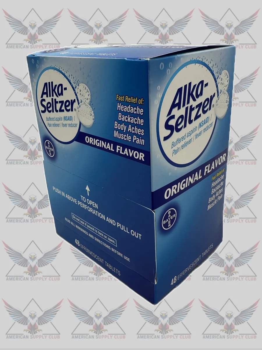 Alka-Seltzer Original Effervescent Tablets, 48 Count - American Supply