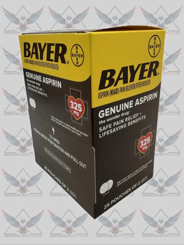 Bayer Genuine Aspirin 325 mg - 25 Pouches, 2 Tablets