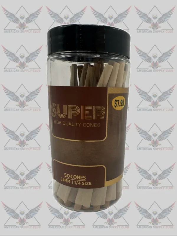 Super High Quality Cones .99 - 50 Count, 1 1/4 Size