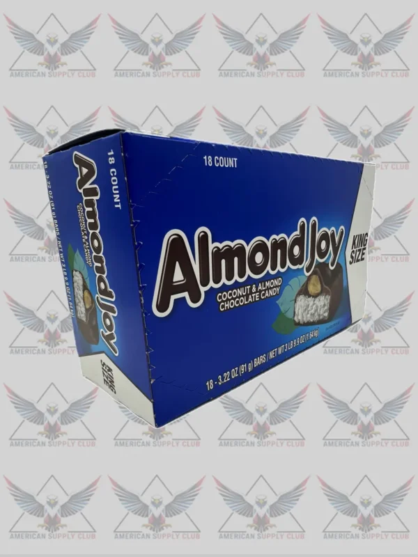 Almond Joy King Size Chocolate Candy Bars, 3.22 oz, 18 Count