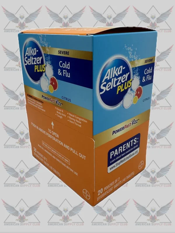 Alka-Seltzer Plus Cold & Flu Citrus, 40 Count (2-Tablet Packets)