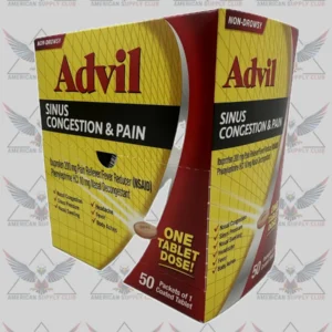 Advil Sinus Congestion & Pain Relief, 1-Tablet Packets, Box of 50