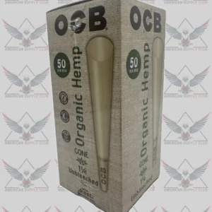 OCB Organic Hemp 1 1/4 Unbleached Cones - 50 Count